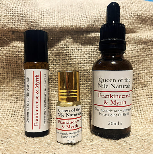 Frankincense Myrrh Aromatherapy Oil Roll On: Handmade Essential Oils
