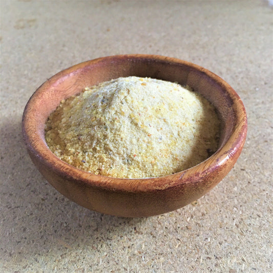 frankincense powder inside a wooden bowl