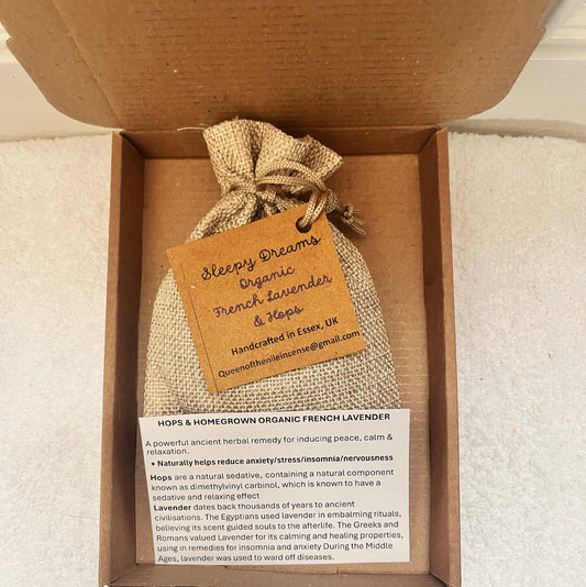 Lavender Hops Sleep Pouch: Organic Aromatherapy Gift Set
